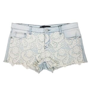 TINSEL Crocheted High Rise Jean Shorts Size 29